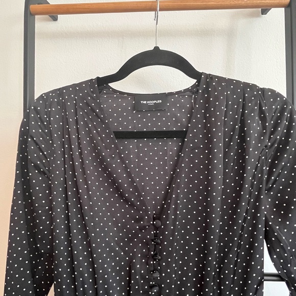 The Kooples | new with tags - long sleeve Midi dress - size 0/2 - black - Picture 3 of 10